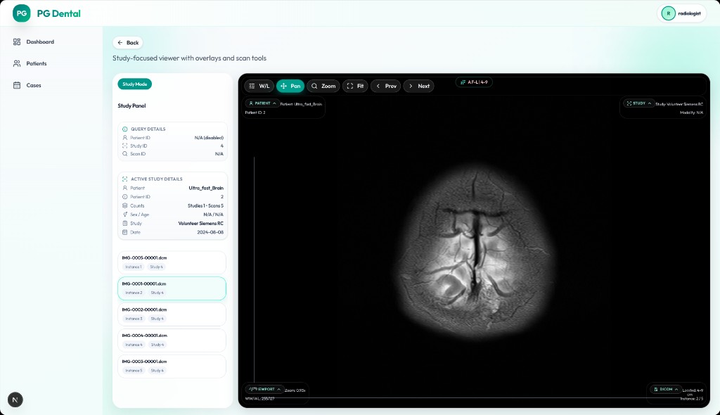 PG Dental: Radiologist Workflow & Dental Imaging Operations